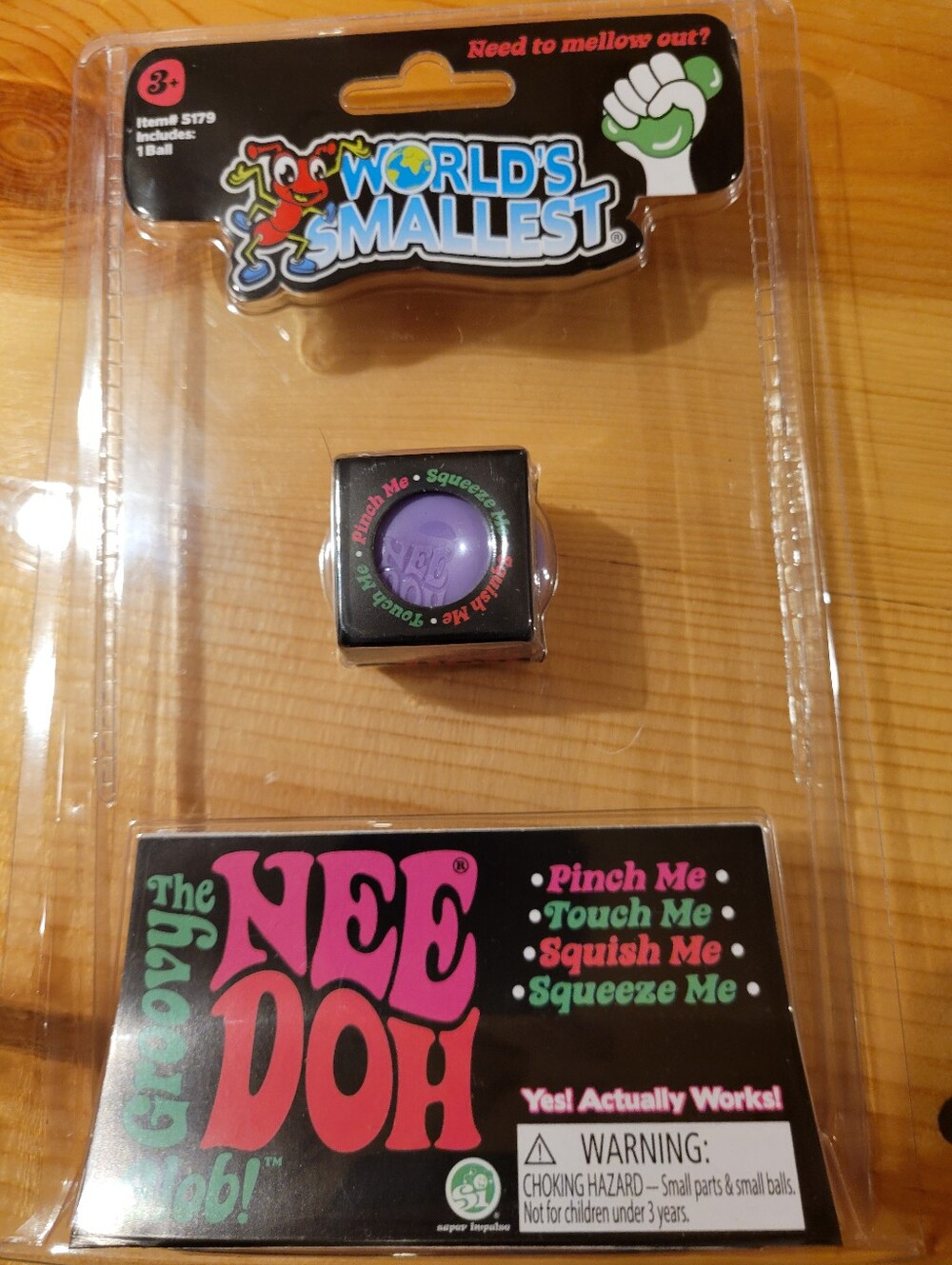 World's Smallest NeeDoh Mini Stress Cube - Purple